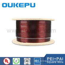 AWG6 4.115*4.115mm MW-36C Class220 wooden reel shanghai port T/T L/C payment enameled aluminum square wire